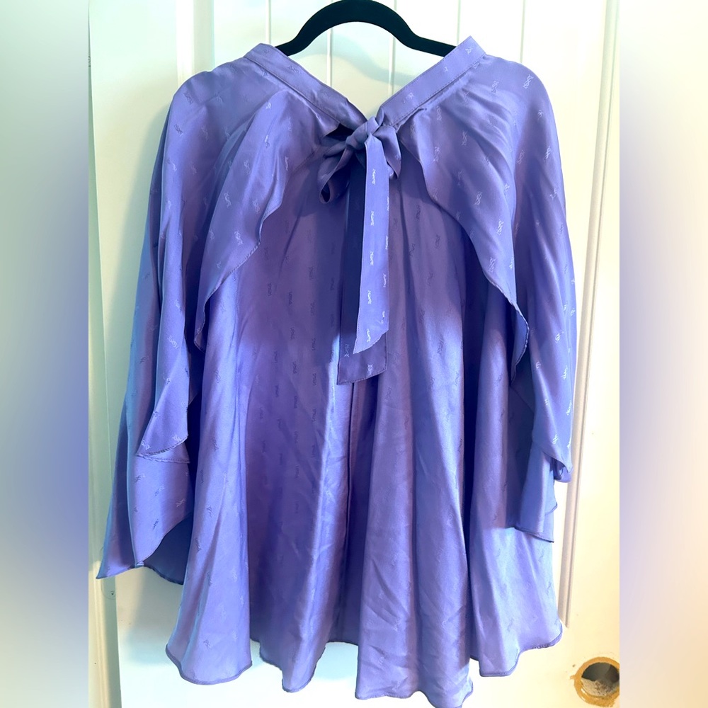 Vintage YSL Yves Saint Laurent Silk Dress w/ Removable Wrap Skirt, EUC - Picture 12 of 14